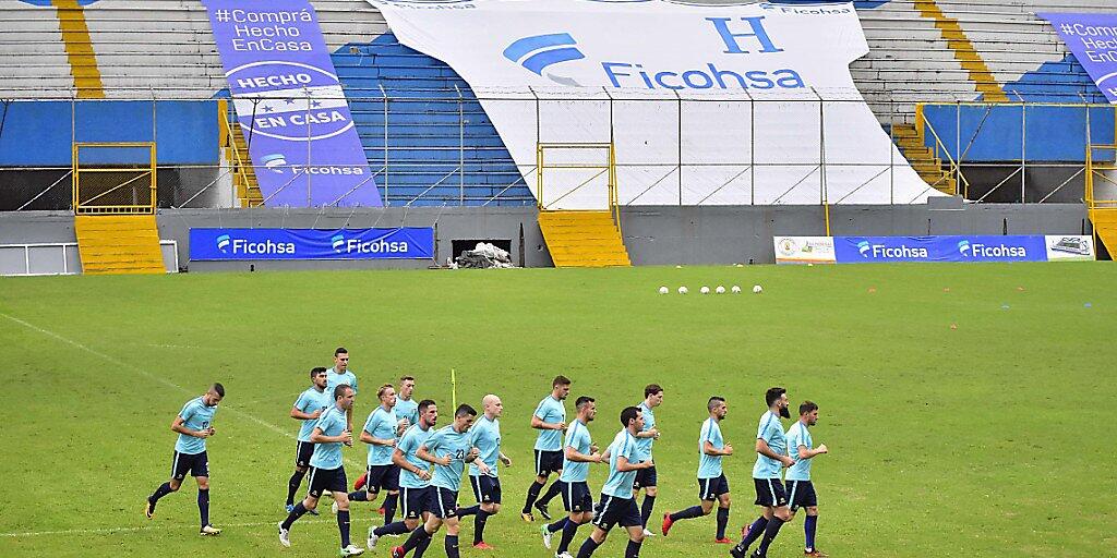 Die Australier trainieren in San Pedro Sula