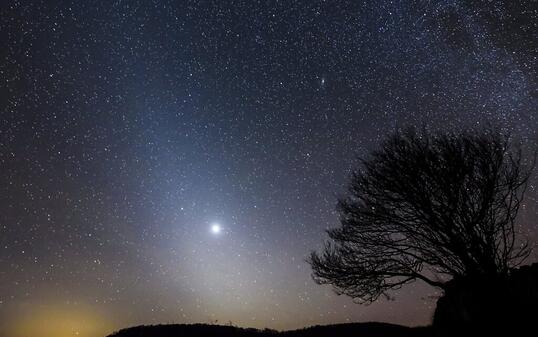Die Sonde "Solar Orbiter" wird heute Freitag nahe an der Venus, dem Nachbarplaneten der Erde, vorbeifliegen und weiter Kurs Richtung Sonne nehmen. Die Venus sticht in der Milchstrasse aus Sicht der Erde deutlich hervor. (Archivbild)