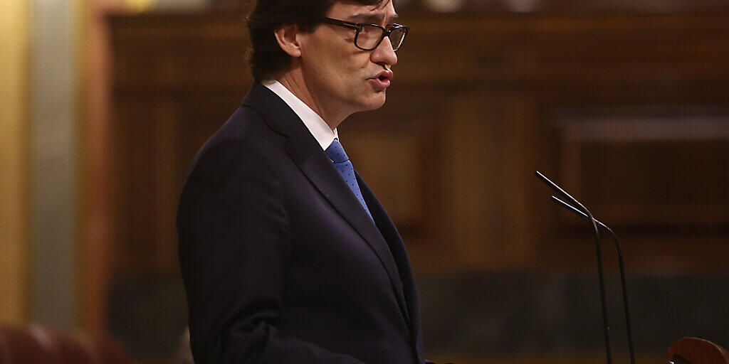 Spaniens Gesundheitsminister Salvador Illa spricht im Parlament in Madrid. Foto: Europa Press/R.Rubio.Pool/EUROPA PRESS/dpa Spaniens Gesundheitsminister Salvador Illa spricht im Parlament in Madrid. Foto: Europa Press/R.Rubio.Pool/EUROPA PRESS/dpa