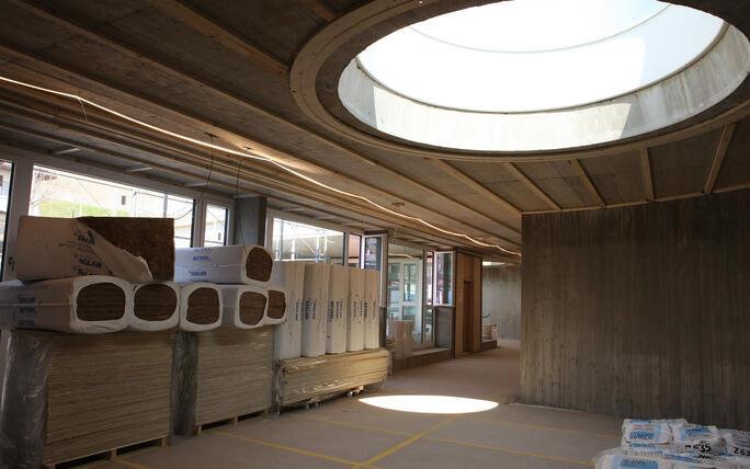 Tag der offenen Baustelle Kindergarten und Doppelturnhalle in Ma