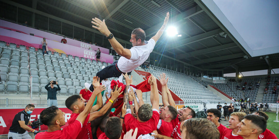 Schweiz Fussball Barrage-Rueckspiel FC Thun - FC Vaduz