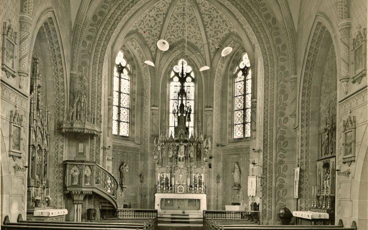 Pfarrkirche Ruggell vor der Renovation 1962