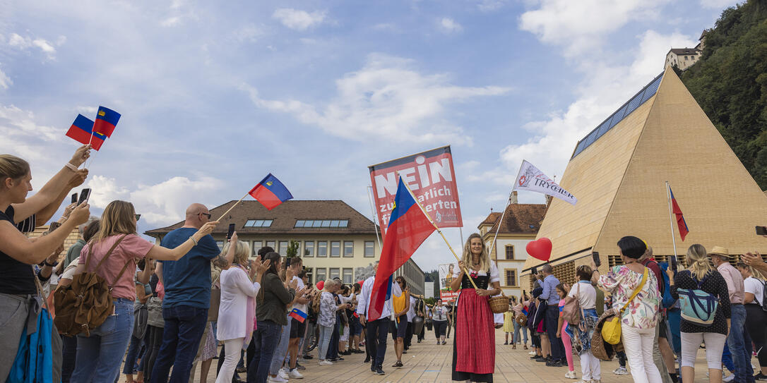 Corona Demo in Vaduz Corona Demo in Vaduz