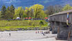 Feierlichkeiten zum Jubiläum bei der alten Rheinbrücke Vaduz–Sevelen