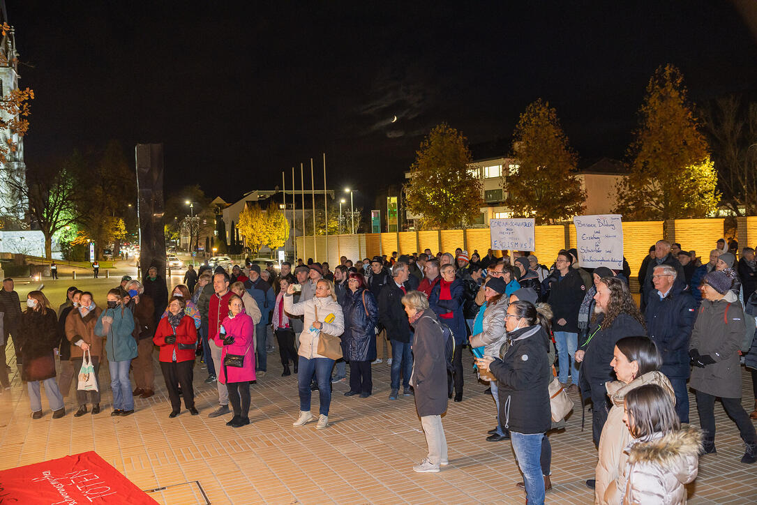 Corona Demo der Jungen Liste in Vaduz