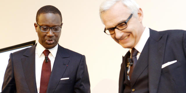 Thiam (links) und Rohner an der CS-Pressekonferenz vom Dienstag