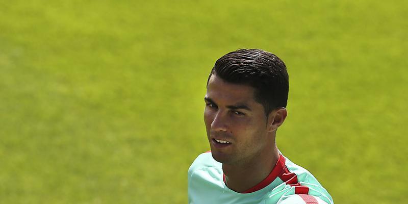Cristiano Ronaldo beim Training am Sonntag in der Nähe von Paris