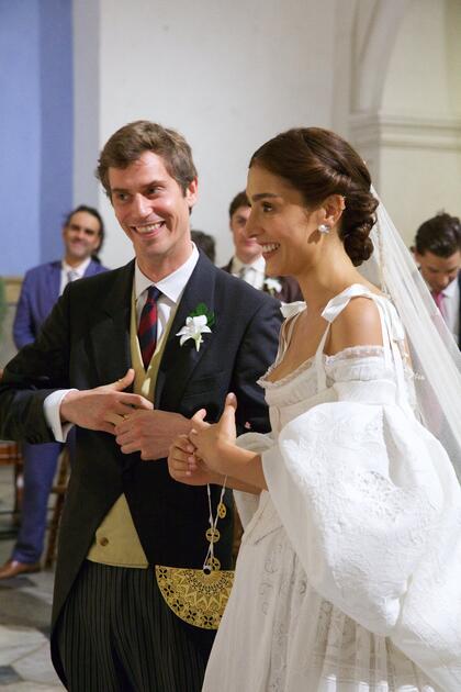 Religious Wedding at San Pedrp Clover ancient Church in Cartagena of Cloclo Echavarria with HSH Prince Josef of Lichtenstein.