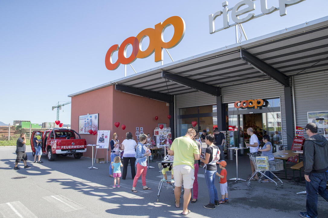 Infostand Blutstammzellspende Coop Schaan