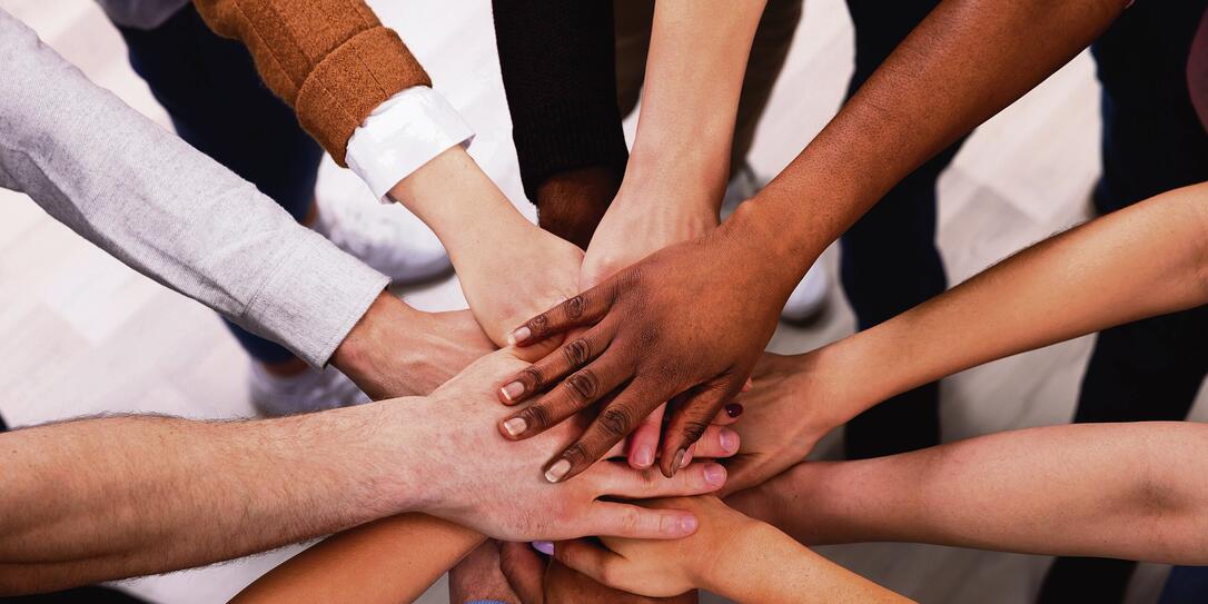 Diverse People Stacking Hand Together Diverse People Stacking Hand Together