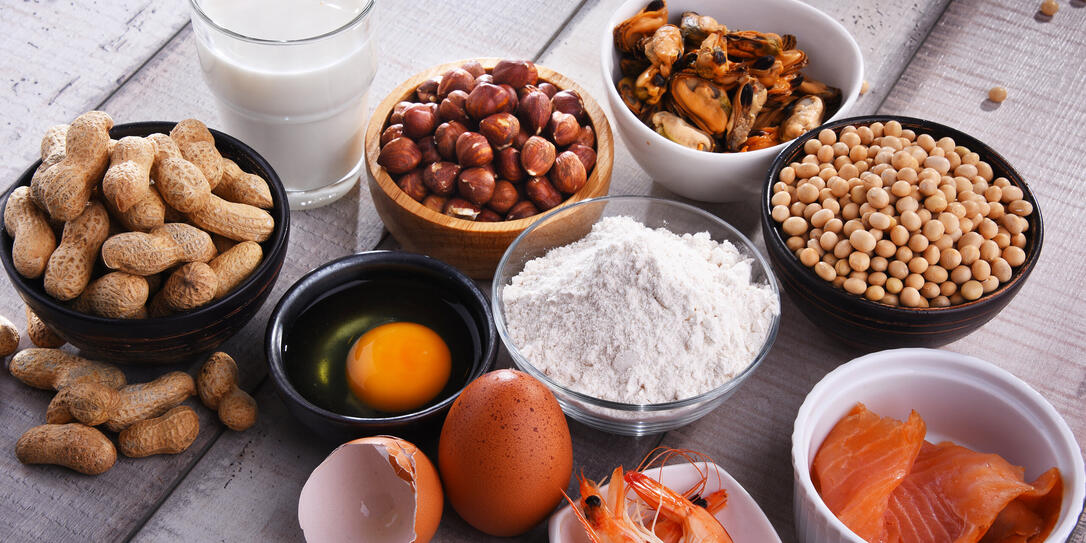 Composition with common food allergens