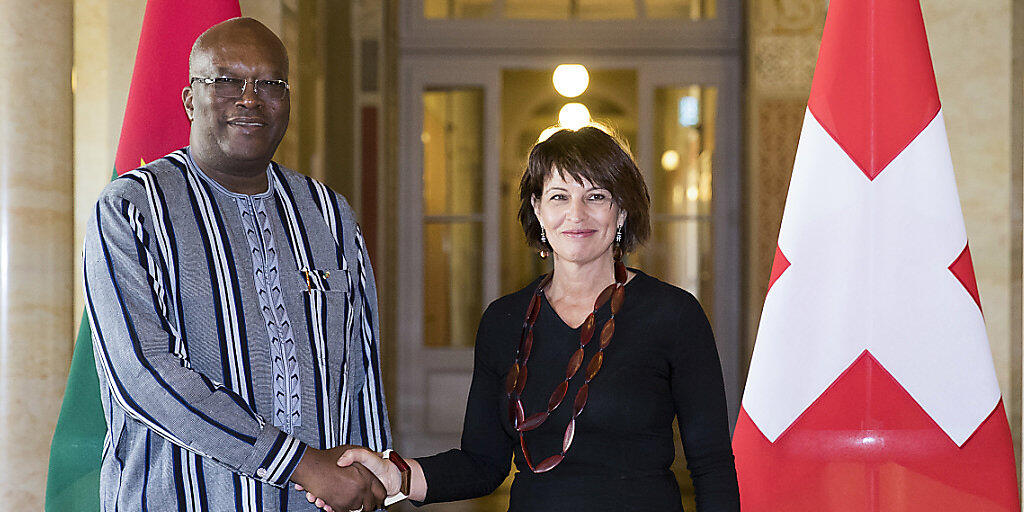 Bundespräsidentin Doris Leuthard empfing am Dienstag Roch Marc Christian Kaboré, den Präsidenten Burkina Fasos.