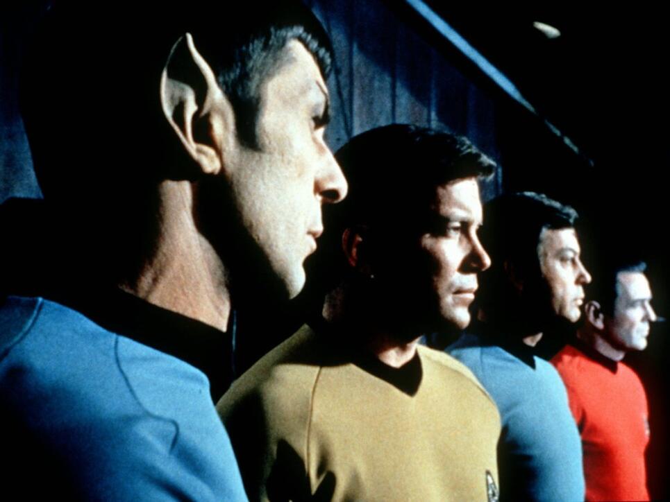 Der Halb-Vulkanier Mr. Spock (links) war eine der Hauptfiguren der ersten "Star Trek"-Serie.