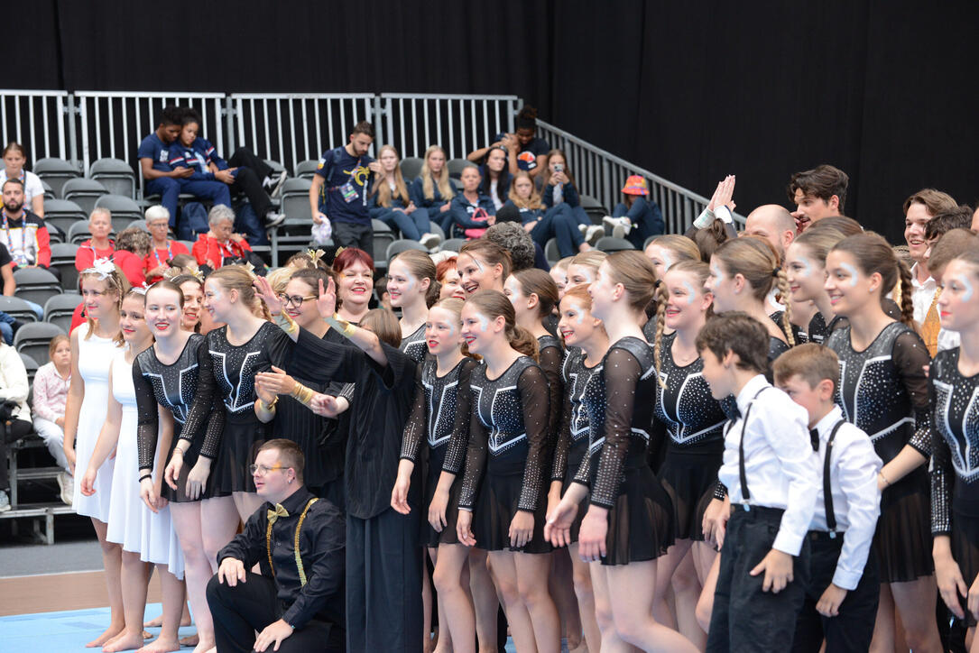 Liechtensteiner Delegation bei der Gymnaestrada 2023 in Amsterdam
