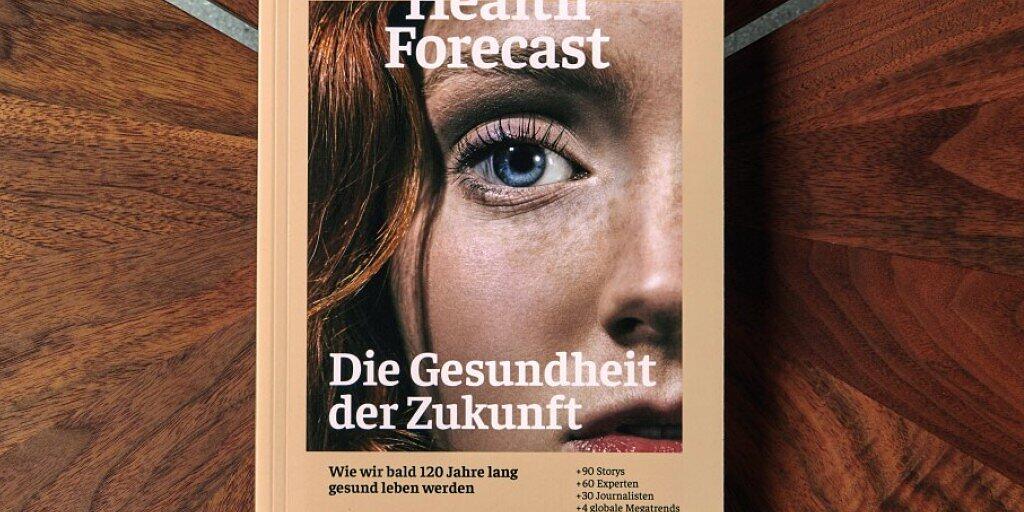 Der "Health Forecast" erscheint heute zum ersten Mal. Er enthält die erste Schweizer Studie zur Gesundheit der Zukunft, süffig angereichert mit Features, Interviews und Statistiken. Erscheinungsweise 1 Mal jährlich, 30 Journalisten, 60 Fachleute, 90 Artikel, über 400 Seiten, 18 Franken. (Pressebild)