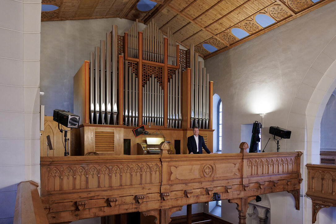 Die Orgel in der Kirche Grabs