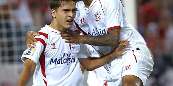 Sevilla (hier Suarez, links, und Tremoulinas) mit Last-Minute-Tor