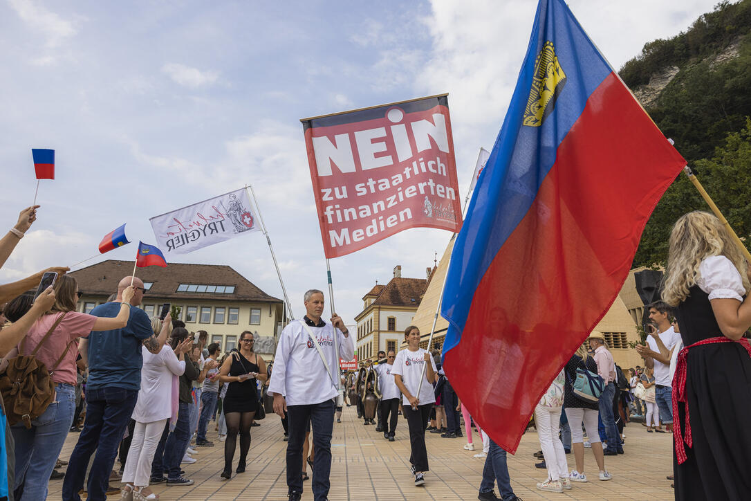 Corona Demo in Vaduz