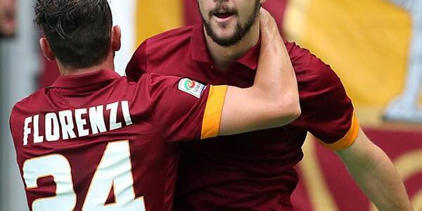 Die beiden Roma-Torschützen Destro (r.) und Florenzi