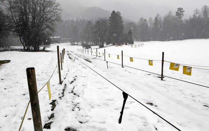 Skilift Tschag&auml;l in Schaan, Richtung Planken