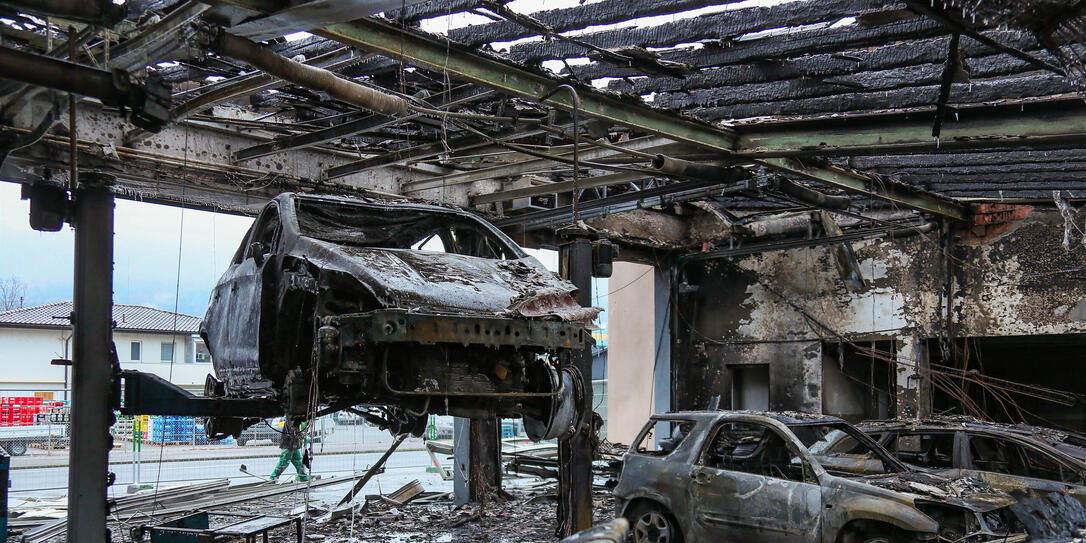Liechtenstein Schaan Brand Garage Falk Liechtenstein Schaan Brand Garage Falk