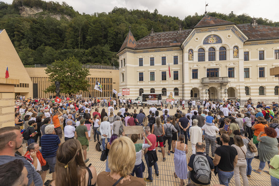 Corona Demo in Vaduz