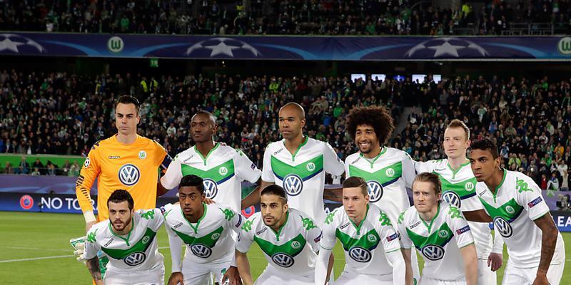 Das Wolfsburger Team vor dem Viertelfinal-Hinspiel der Champions League gegen Real Madrid