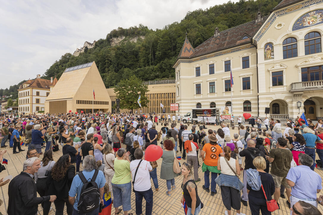 Corona Demo in Vaduz