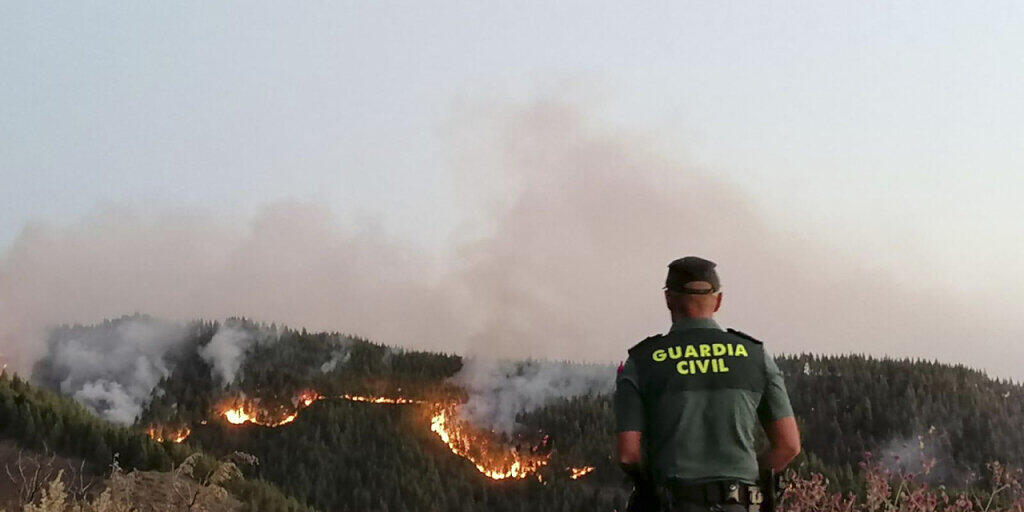 Ein Waldbrand auf der spanischen Ferieninsel Gran Canaria hat bereits eine Fläche von über 1500 Hektar verwüstet.