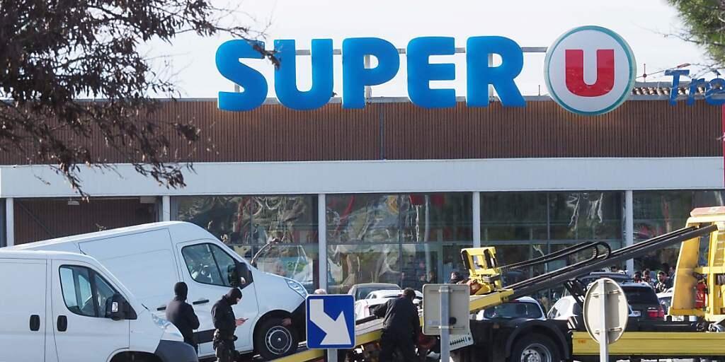 Der Supermarkt in Trèbes in Südfrankreich, wo ein Islamist mehrere Geiseln nahm.