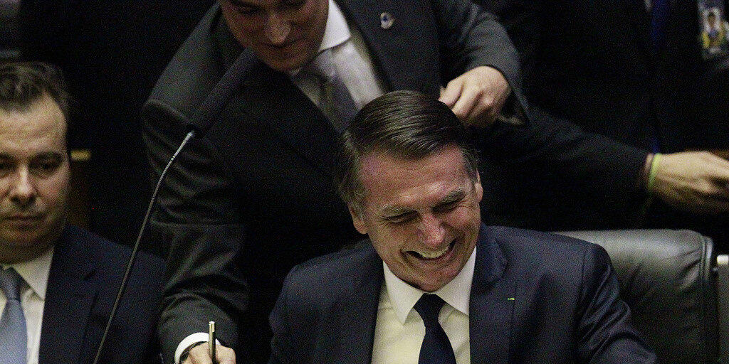 Brasiliens neuer Präsident Jair Bolsonaro bei der Amtseinführung.