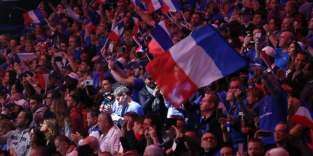 Ein Bild der Vergangenheit: Emotionen bei einem Davis-Cup-Final mit Heimfans (am Sonntag im französischen Lille)