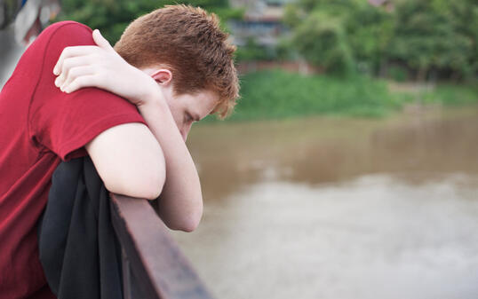 Teen boy Looking