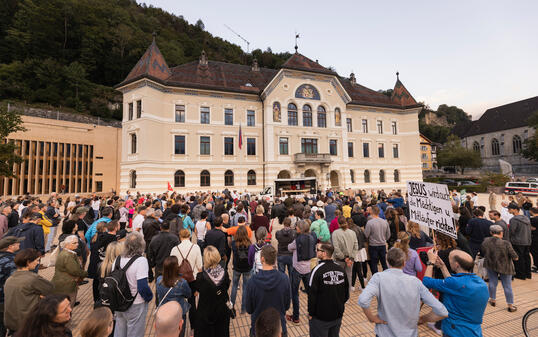 Corona Demo in Vaduz