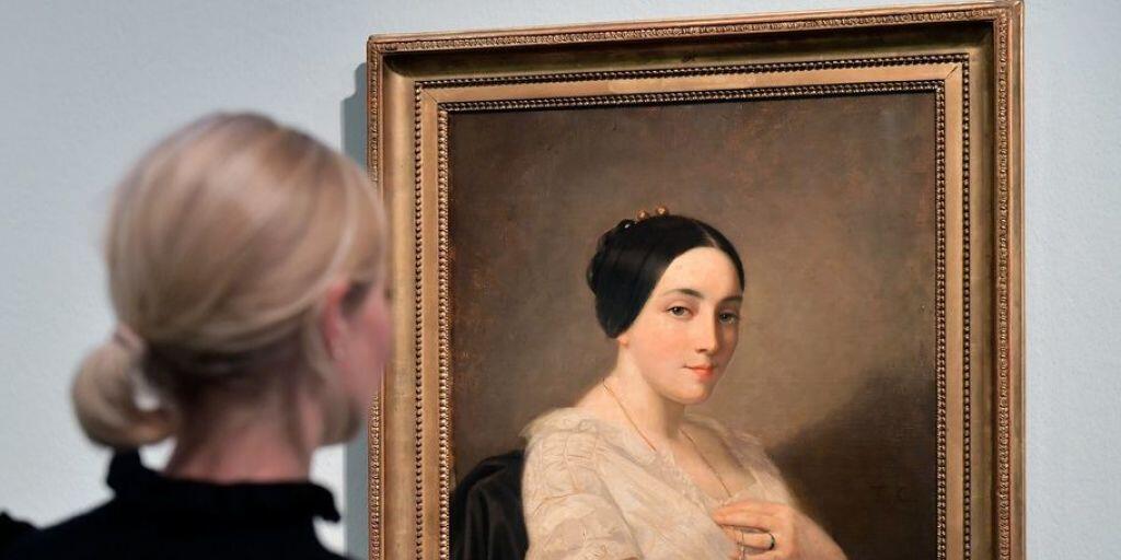 Die rechtmässigen Besitzer des "Portrait de jeune femme assise" des französischen Malers Thomas Couture (1815-1879) konnten dank eines winzigen reparierten Loches auf Brusthöhe eruiert werden. (Archivbild)