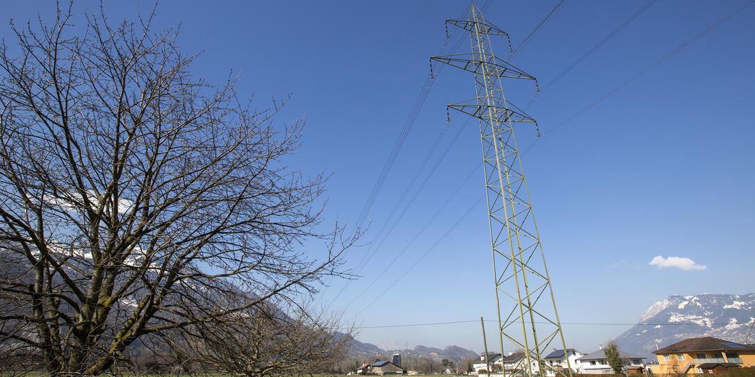 Hochspannungsleitung in Balzers