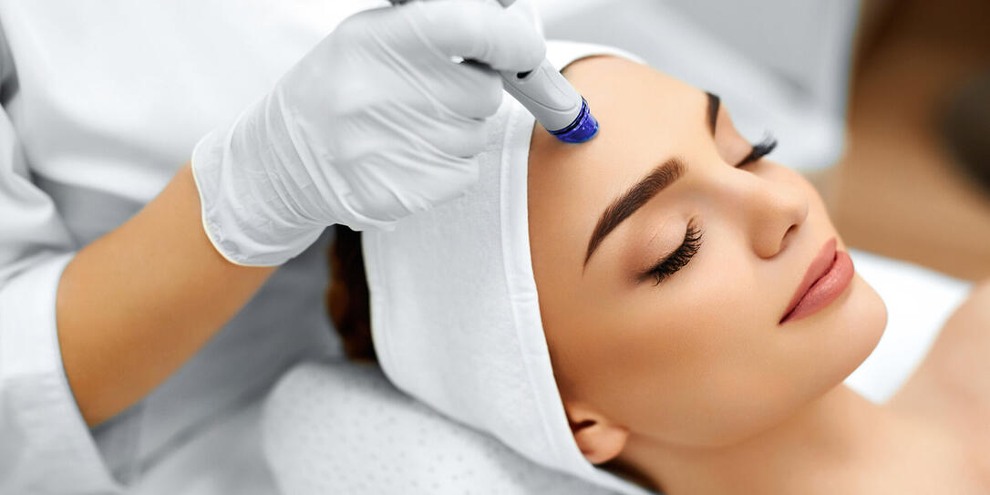 Face Skin Care. Facial Hydro Microdermabrasion Peeling Treatment