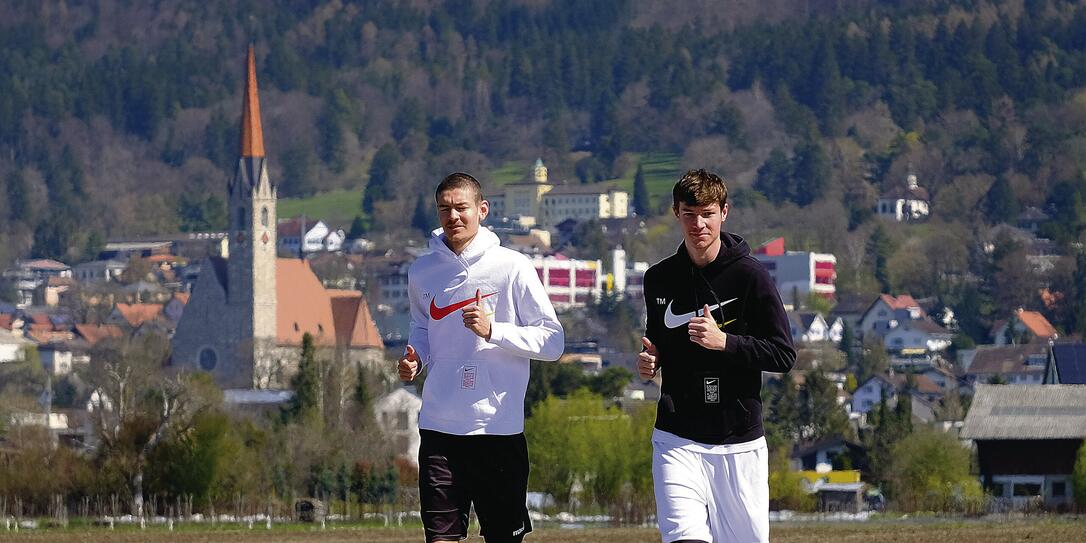 Liechtenstein Sport Fussball Yanik und Noah Frick Liechtenstein Sport Fussball Yanik und Noah Frick
