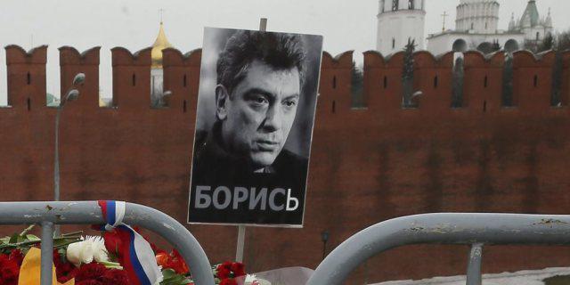 Porträt des ermordeten Boris Nemzow am Ort der Tat (Archiv)