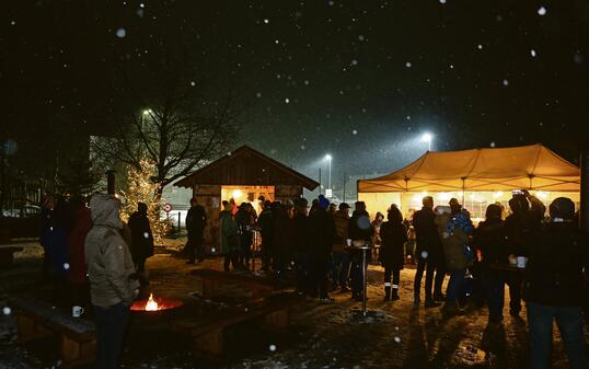 Weihnachtsliewo Impressionen Adventslicht Ruggell, Parkplatz Mus