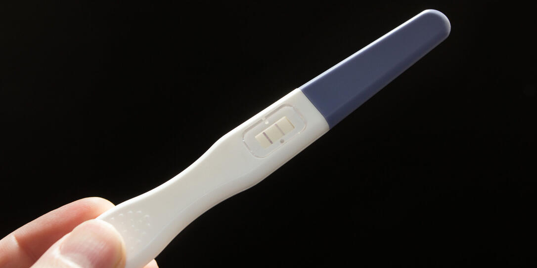 Positive pregnancy test.