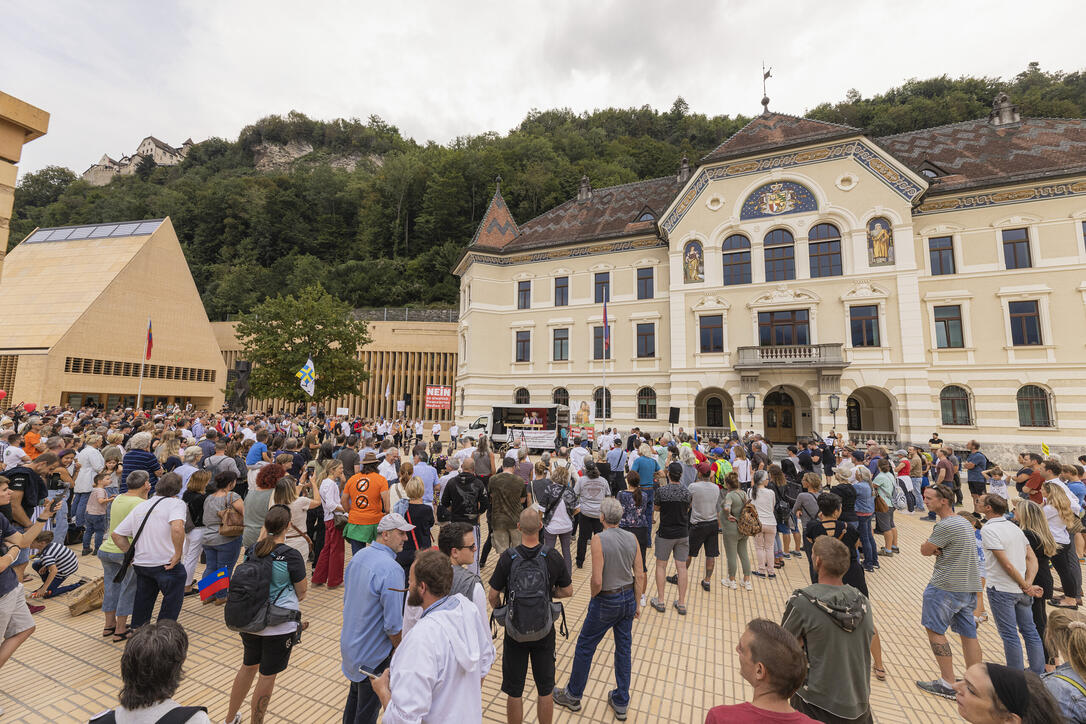 Corona Demo in Vaduz