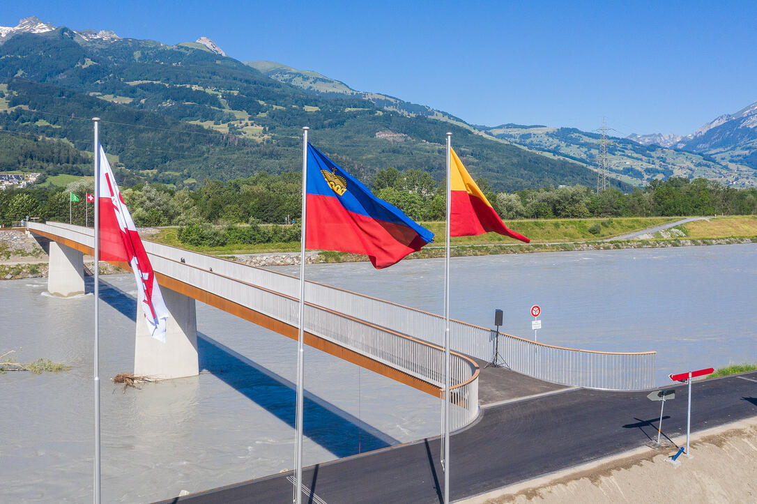 Eröffnung Langsamverkehrsbrücke Buchs Vaduz