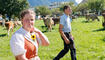 Alpabfahrt-Pradamee durch das Städtle, Vaduz, Liechtenstein.