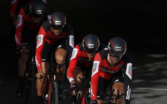 Das amerikanisch-schweizerische Team BMC gehört beim Mannschaftszeitfahren in Frauenfeld zu den ersten Anwärtern auf den Sieg