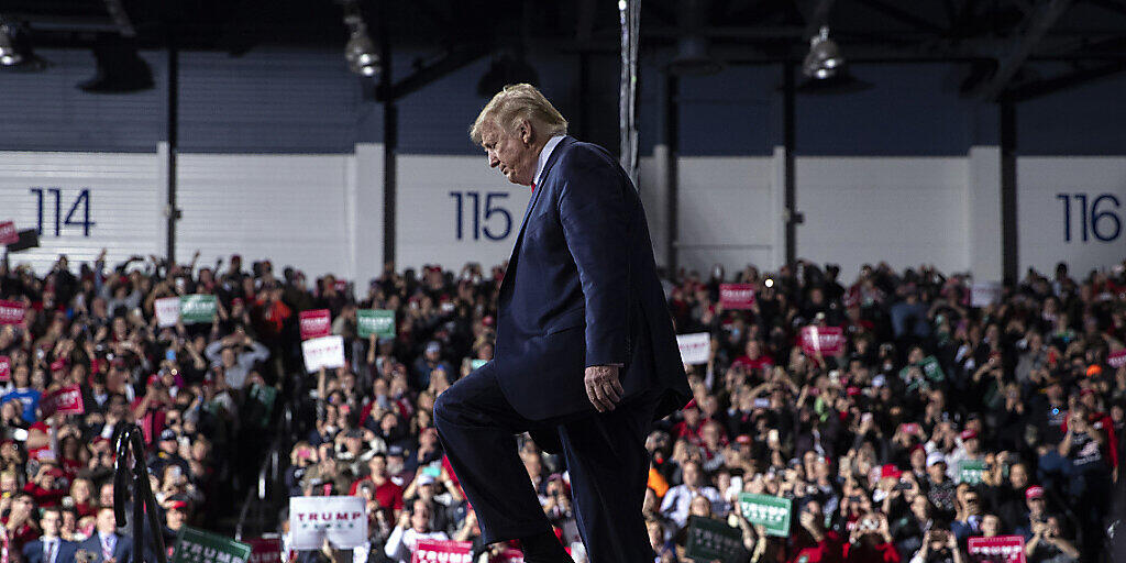 US-Präsident Donald Trump bei einem Wahlkampfauftritt in Battle Creek im Bundesstaat Michigan.