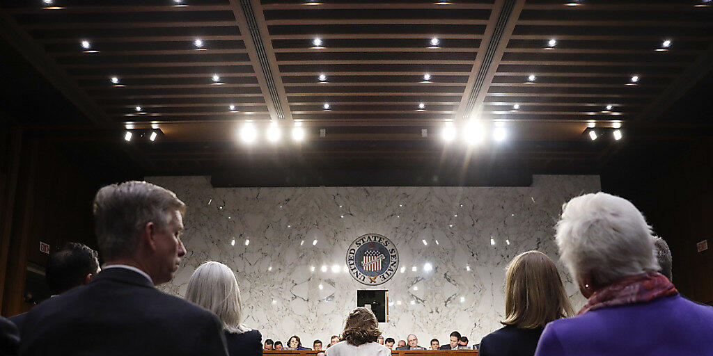 Haspel (M.) bei der Befragung durch die zuständige Senatskommission: In ihren Aussagen distanzierte sie sich klar von der Anwendung von Folter beim CIA.