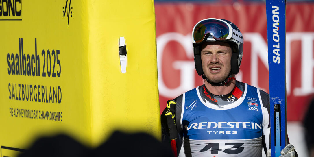 Marco Pfiffner an der Ski-WM in Saalbach-Hinterglemm. Auch diese Saison wartet mit den Olympischen Spielen in Milano/Cortina d’Ampezzo ein Highlight auf den Unterländer.