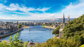 Cityscape of Inverness, Scotland