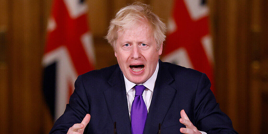 ARCHIV - Boris Johnson, Premierminister von Großbritannien, spricht in der Downing Street über die Corona-Pandemie. Foto: John Sibley/PA Wire/dpa ARCHIV - Boris Johnson, Premierminister von Großbritannien, spricht in der Downing Street über die Corona-Pandemie. Foto: John Sibley/PA Wire/dpa